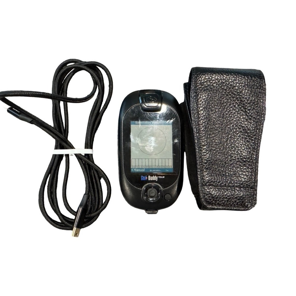 GolfBuddy Tour GPS Range Finder DSC-GB200 Black Handheld with‎ Case and Charger